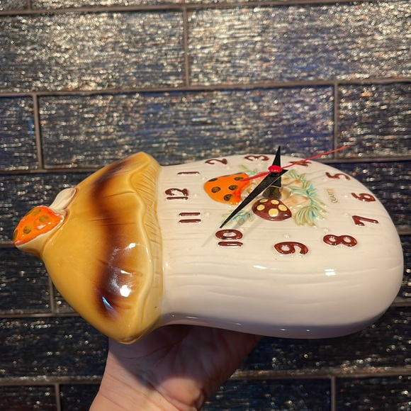Merry Mushroom's Sears 1970's Wall clock matches canisters retro vintage groovy - Picture 6 of 11